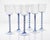 Cobalto and Pulegoso Murano Glass with Twisted Stems from Cenedese, 1950s, Set of 6 For Sale - Image 17 of 18