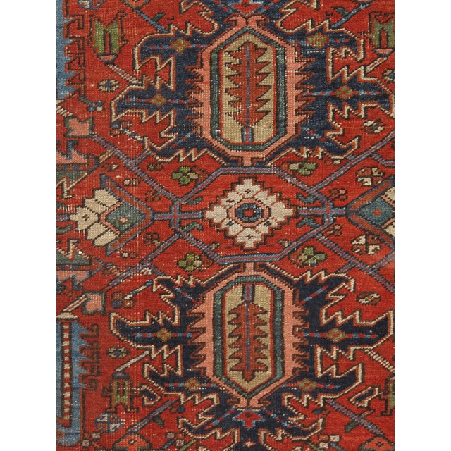 Red Vintage Shabby Chic Red Area Rug 7'4 X 10'8 For Sale - Image 8 of 8