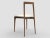 Contemporary Modern Linea 634 Grey Chair in Leather and Wood by Collector Studio For Sale - Image 3 of 5