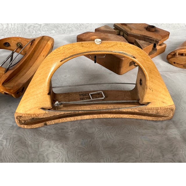 Antique Rustic Hardwood Textile Shuttles For Sale - Image 9 of 12
