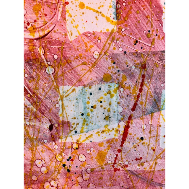 Richard Royce, Homage a Sam Francis, Folded Monoprint Mixed Media Splatter Painting Art Print, 1984 For Sale - Image 10 of 13