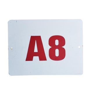 Theater Aisle Sign "A8" For Sale