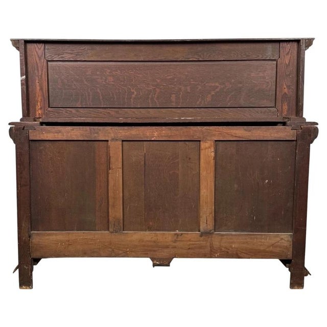 Antique 19th Century Victorian Carved Oak Sideboard For Sale - Image 9 of 13