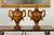 Mid 20th Century Pair of Midcentury English Carved Walnut Lidded Urns with Large Handles For Sale - Image 5 of 11