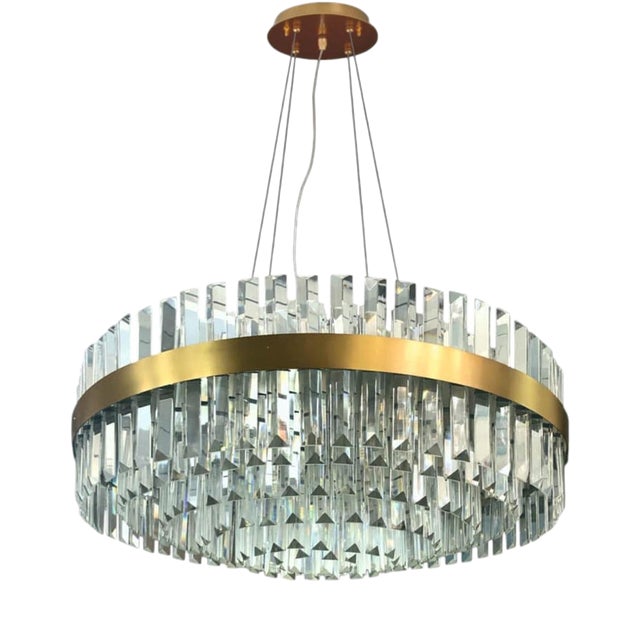 Collection Minerva Chandelier in Metal and Crystal by Jago For Sale
