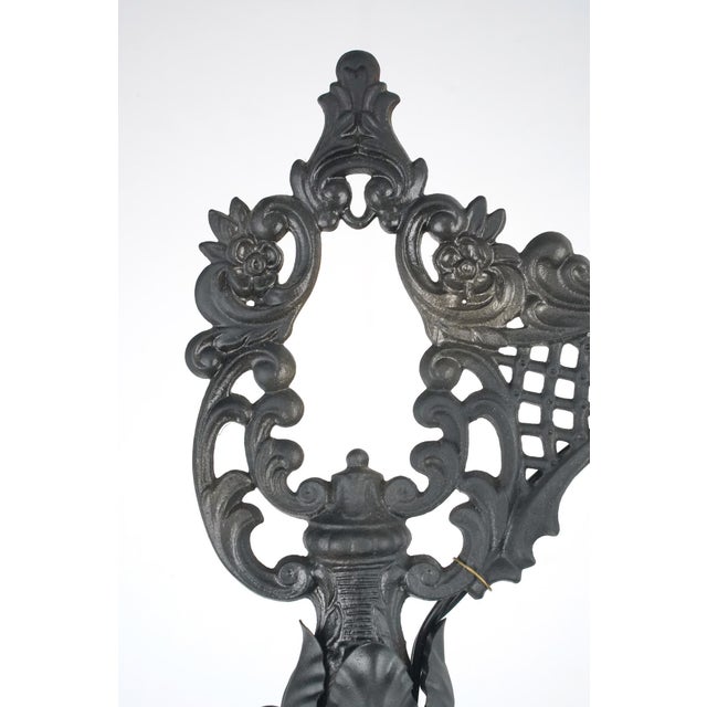 Victorian Early 20th Century Restored Victorian Wrought Iron Bridge Floor Lamp For Sale - Image 3 of 15