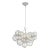 Julie Neill for Visual Comfort Signature Talia Small Chandelier in Plaster White and Clear Swirled Glass For Sale