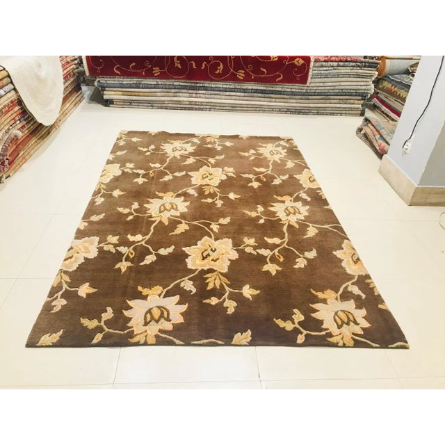 Nepalese Floral Rug, 1980s For Sale - Image 13 of 16