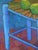 1978 Modernist 'Still Life With Blue Chair' Vintage Original Interiors Oil Painting, Framed For Sale - Image 12 of 14