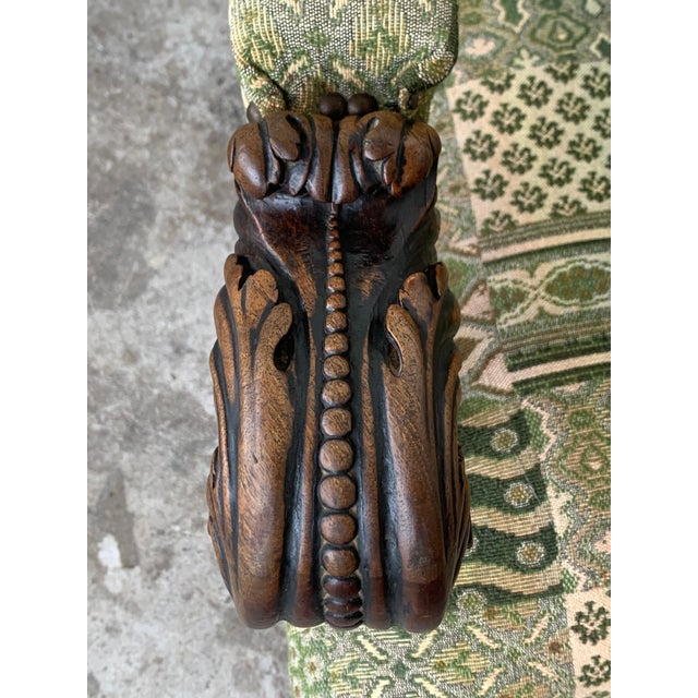 Louis XVI Style Spanish Pair of Carved Walnut Armchairs, 1900s For Sale - Image 12 of 18