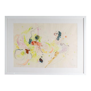 Abstract Mixed Media Painting of Figures by Walter Sorge For Sale