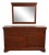Stickley Cherry Marseilles 8 Drawer Double Dresser W. Mirror For Sale
