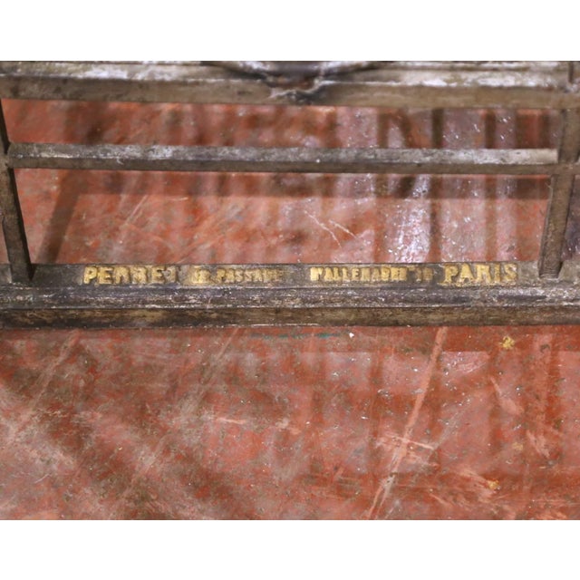 19th Century French Parisian Wrought Iron and Brass Baker’s Rack For Sale - Image 4 of 12
