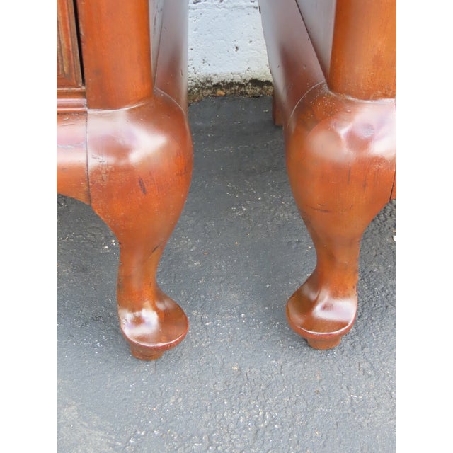 Tall Narrow Queen Anne Burl Walnut Nightstands End Bedside Tables a Pair 6659 For Sale - Image 18 of 18
