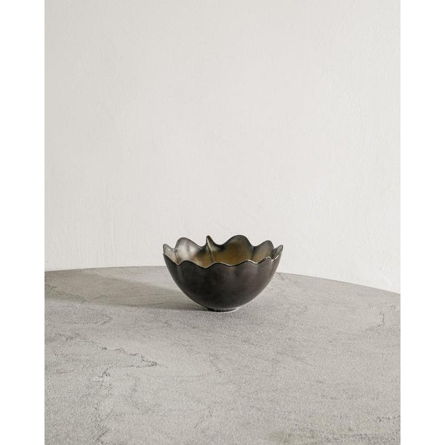 1950s Swedish Mid-Century Ceramic Stoneware Decorative Bowl by Gabi Citron-tengborg, 1950s For Sale - Image 5 of 5