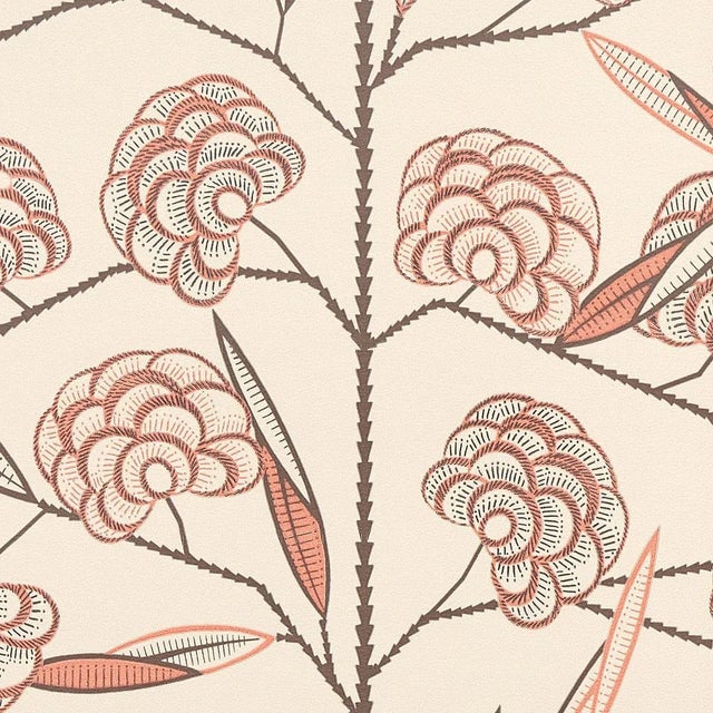 Sample - Schumacher x Neisha Crosland Jacob's Tree Wallpaper in Old Rose For Sale