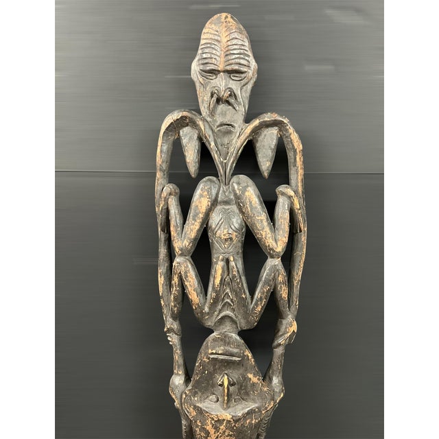 ITEM NAME: Papua New Guinea Middle Sepik Region Ceremonial Suspension Food Hook ORIGIN: Papua New Guinea AGES: Mid 20th...