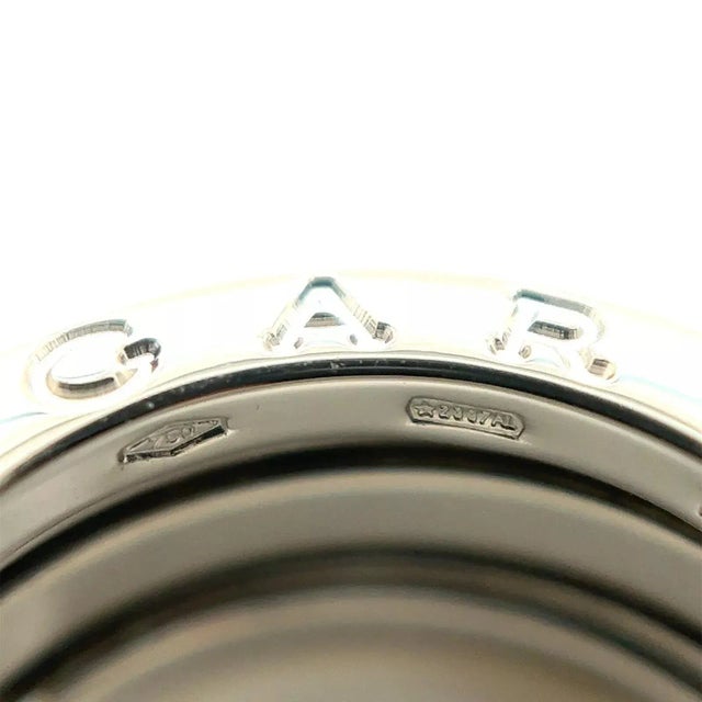25175 - Bvlgari B.zero1 Three-Band Ring in 18k White Gold - Size 49 For Sale In Miami - Image 6 of 7