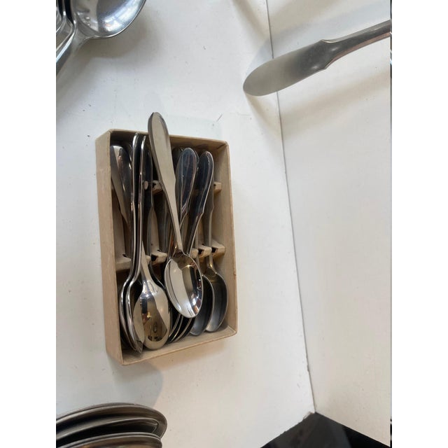 Mitra Stainless Cutlery Set for 12 from Georg Jensen, 1960s, Set of 68 For Sale - Image 6 of 14