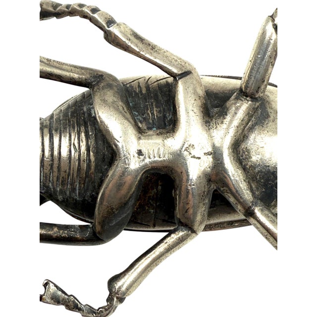 Silver Insect Shaped Ashtray / Box, France 1950s For Sale - Image 11 of 11