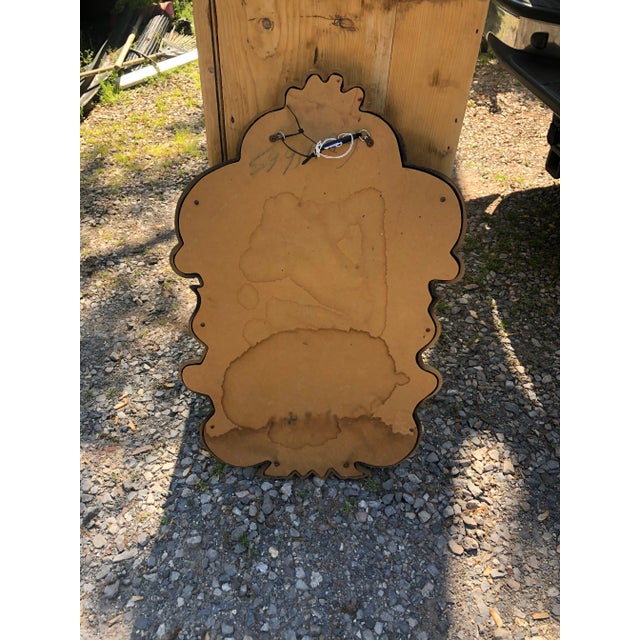 Gold Fleur DI Lis Inspired Small Gold Mirror For Sale - Image 8 of 9