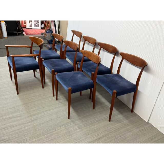 Mogens Kold Møbelfabrik Arne Hovmand-Olsen for Mogens Kold Møbelfabrik Dining Chairs, Set of Eight For Sale - Image 4 of 14