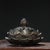 Asian Bronze Lotus Incense Burner With Bud Finial — Gilded Accents, Tripod Form For Sale - Image 3 of 9