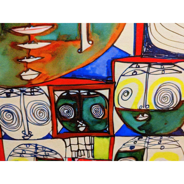 Orange Friedensreich Hundertwasser Surrealist Giclee Art Tryptic For Sale - Image 8 of 16