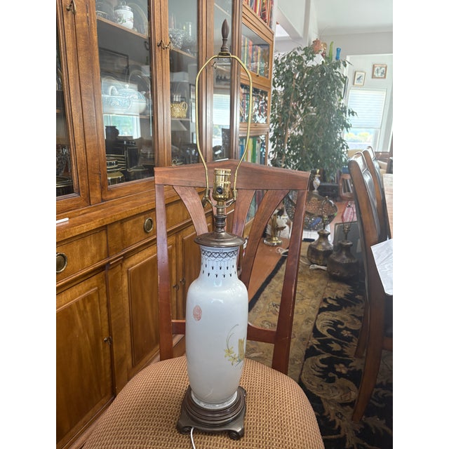 Famille Rose Baluster Lamp Circa 1912-1949 For Sale In Reno/Lake Tahoe - Image 6 of 6