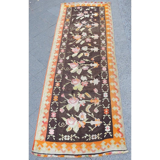 Long Antique Bessarabian Kilim Rug For Sale - Image 12 of 12
