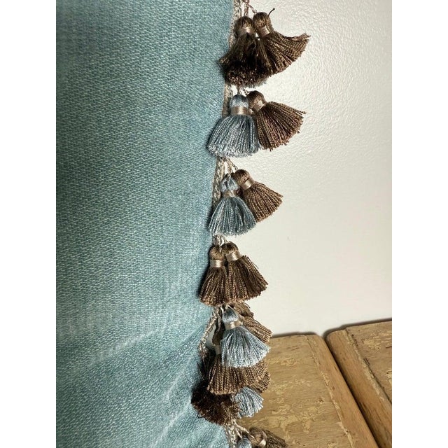 Early 21st Century Pair of Custom Velvet Appliqué Pillows by Melissa Levinson For Sale - Image 5 of 6