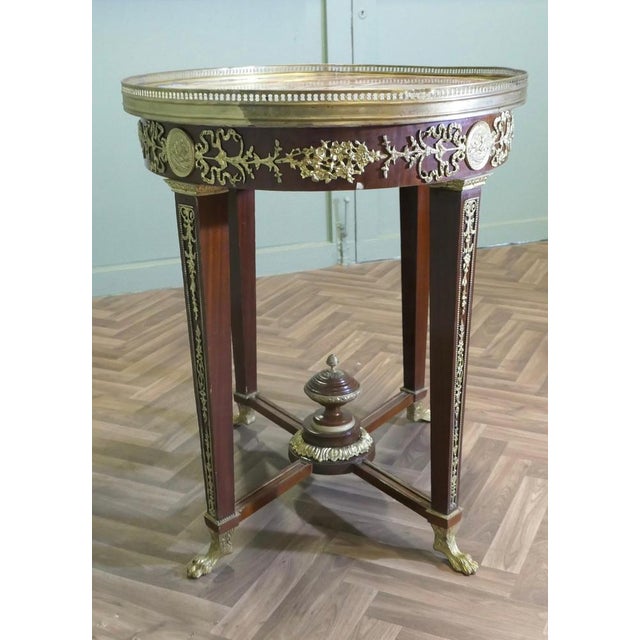 Stone Empire French Oval Centre Table, 1900 For Sale - Image 7 of 8