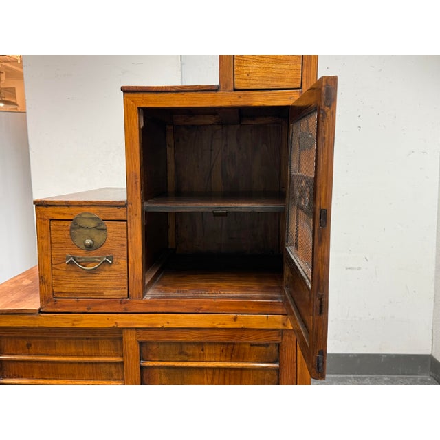 Brown Japanese Kaidan-Dansu Step Chest, Vintage For Sale - Image 8 of 12
