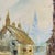 1970s 1960s-1970s European Cityscape Impressionist Oil Painting by Lewiy For Sale - Image 5 of 5
