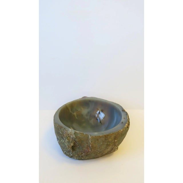Gemstone Onyx Marble Bowl in the Organic Modern Style For Sale - Image 7 of 12