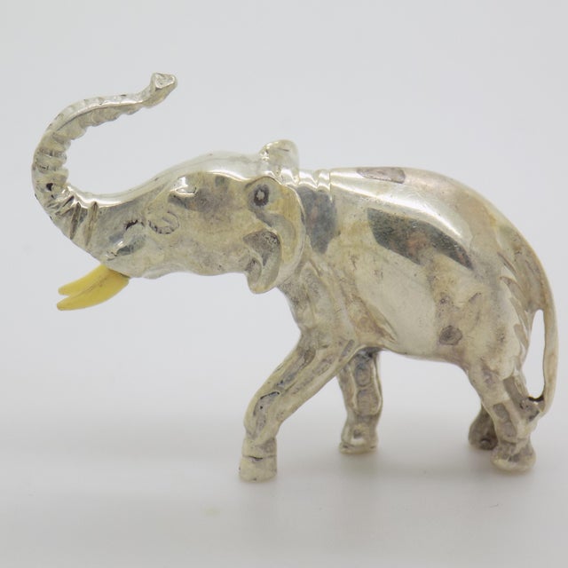 Vintage Italian Handmade Genuine Sterling Silver 925 Elephant Figurine, 1960s For Sale - Image 12 of 12