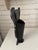 Chic matte black glazed handmade Goddess Hera silhouette vase with Greek key detail. Looks great with or without flowers.
