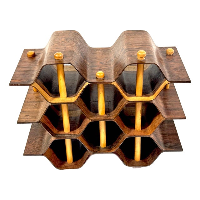 Torsten Johansson Swedish Bentwood Modular Wine Rack, 1960s For Sale