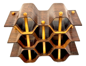 Torsten Johansson Swedish Bentwood Modular Wine Rack, 1960s