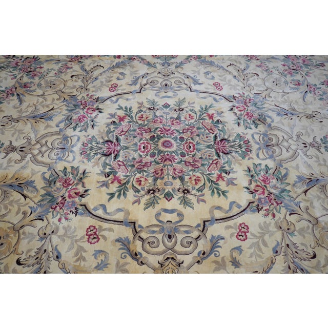 Hand Woven Approx. 11 X 16 Large Oriental Style Wool Rug For Sale - Image 4 of 12