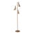 1960s Encinitas Mid Century Modern Tree Floor Lamp, Weathered Brass and Black, Switch on Each Shade For Sale