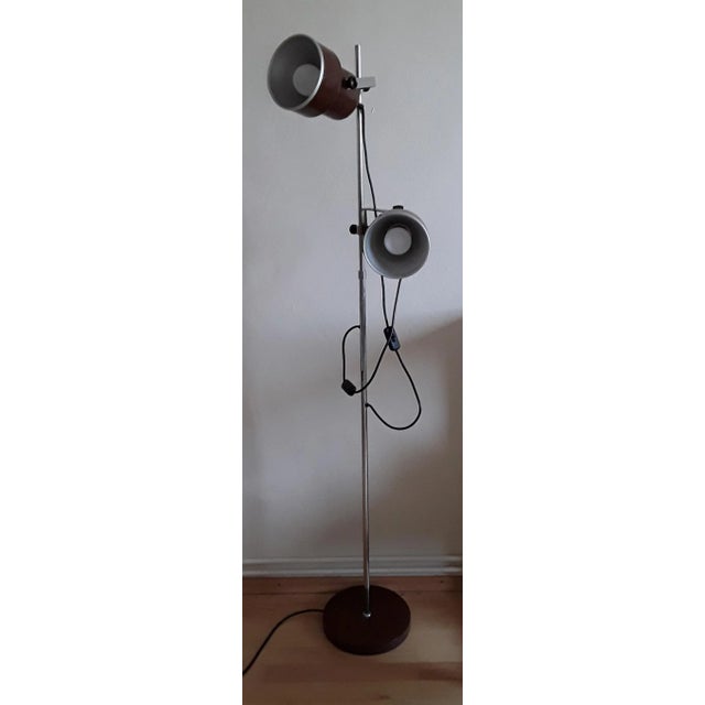 Vintage Brown Metal Floor Lamp, 1970s For Sale - Image 3 of 6