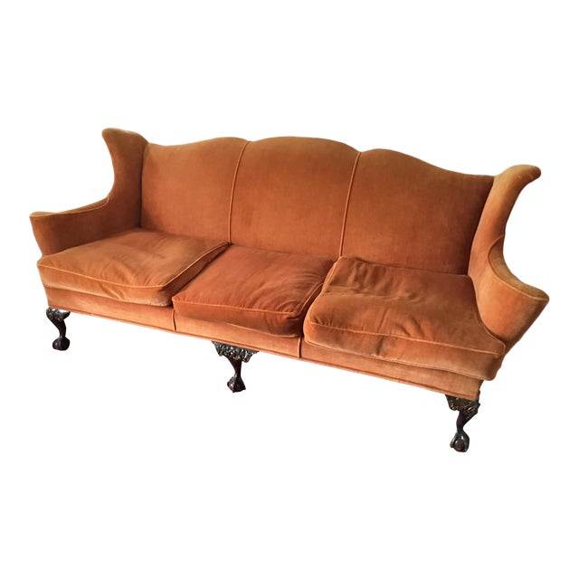 1930s Vintage Velvet Sofa Chairish