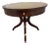 Classic Round Mahogany Side or Small Dining Table With Nickel Capped Feet For Sale
