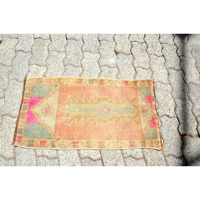 Vintage Orange Oushak Rug For Sale - Image 6 of 6