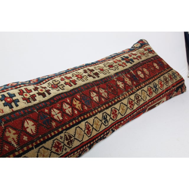 Antique Caucasian Rug Pillow Cover for Moder Home Decoration -13'' X 47'' For Sale - Image 9 of 13