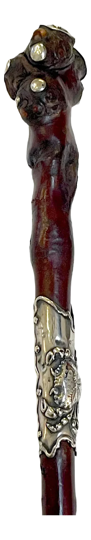 American Aesthetic/Japonisme Sterling Mounted Root Cane Attributed to Gorham
