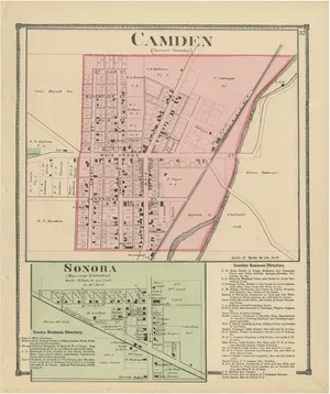 Antique Map of Camden and Sonora, 1871
