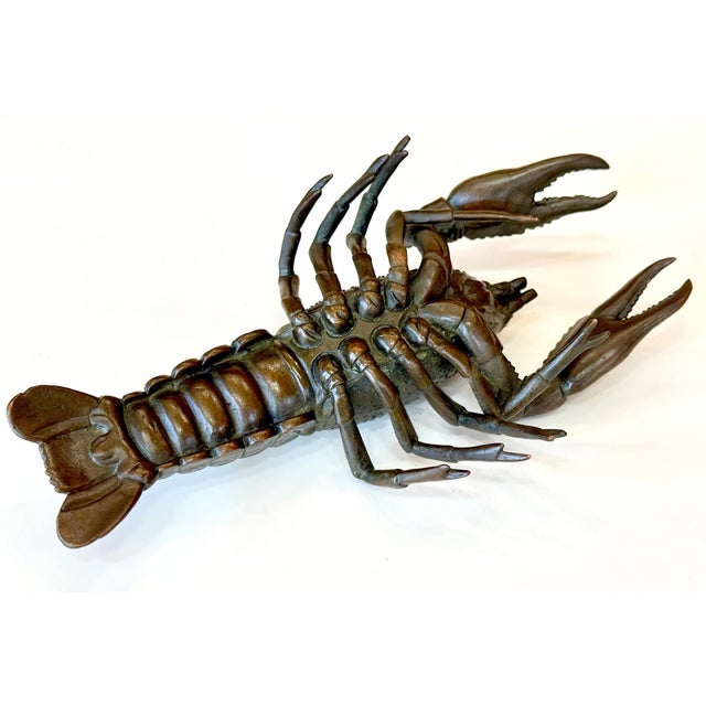Large Japanese Bronze Lobster Okimono Meiji Period For Sale - Image 9 of 12