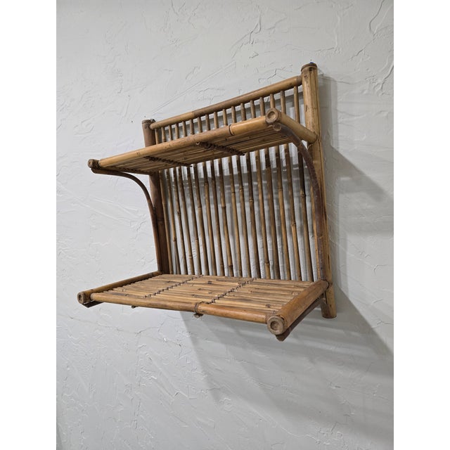 Vintage 1970s Colombian Guadua Bamboo "La Amalia" Estate Hanging Wall Shelf For Sale In Dallas - Image 6 of 12